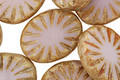 Czech Glass Wisteria Picasso Flower Window Oval 17x13mm