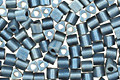 TOHO Higher Metallic Frosted Mediterranean Blue Triangle 11/0 Seed Bead