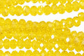 Lemon Crystal Faceted Rondelle 4mm