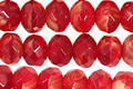 Czech Glass Pomegranate Seed Fire Polished Rondelle 6x9mm