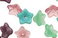 Czech Glass Lagoon 5 Point Bellflower 6x9mm