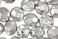 Czech Fire Polished Glass Matte Metallic Aluminum Round 8mm