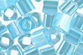 TOHO Ceylon Aqua Cube 4mm Seed Bead