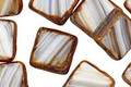 Czech Glass Moody Blues Square 10mm