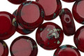 Czech Glass Oxblood Picasso Coin 10mm