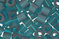 TOHO Transparent Frosted Teal Cube 3mm Seed Bead