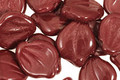 Czech Glass Merlot Curved Leaf 12x14mm