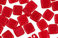 Czech Glass Ruby 2-Hole Tile 6mm