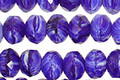 Czech Glass Marbled Cobalt Fire Polished Rondelle 6x9mm