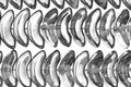 Czech Glass Silver 1/2 Small Angel Wings 4x10mm