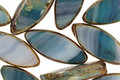 Czech Glass Cloudy Day Horse Eye 18x8mm