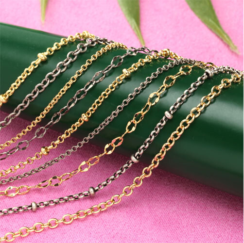 Gold and antique silver chain