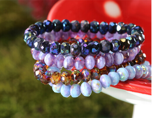 Czech Glass Fire Polished Rondelles