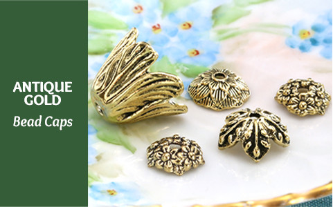 antique gold bead caps