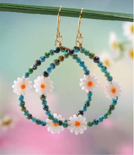 Hubei Turquoise Gemstone Earrings
