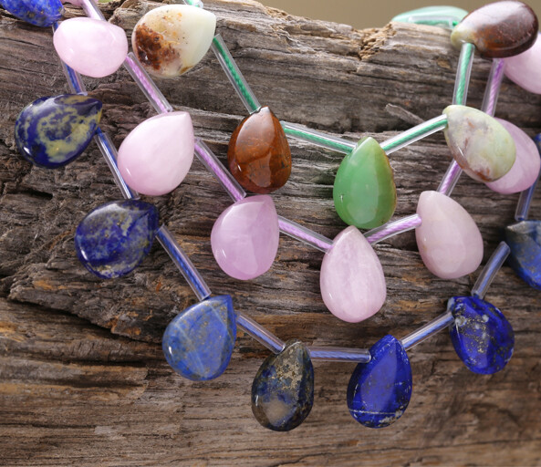Gemstone Puff Teardrops