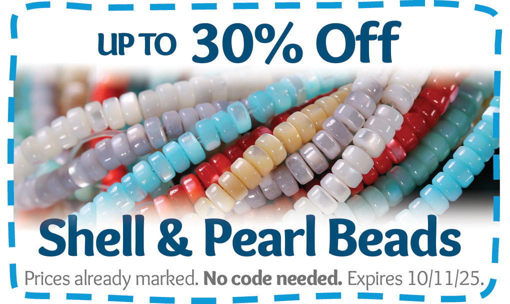shell and pearl beads