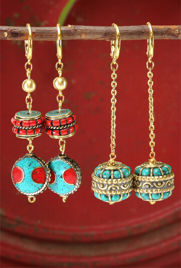 Nepalese Bead Earrings