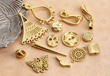 satin gold pieces