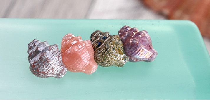 Czech glass murex shell beads