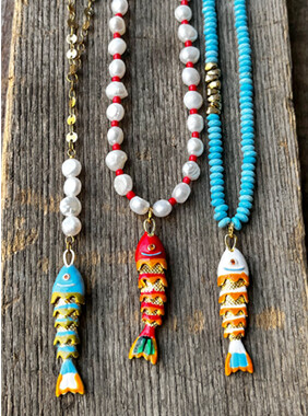 Fish necklaces