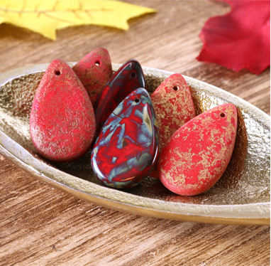 Czech glass teardrop focals