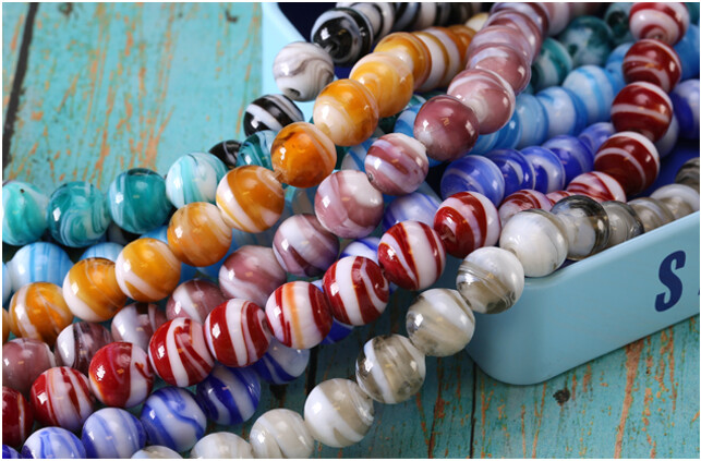 Lampwork glass rounds