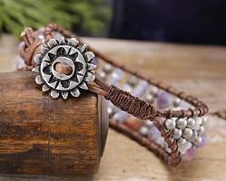 Winter Sunset Ladder Stitch Bracelet