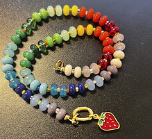 Glass Rondelle Necklaces