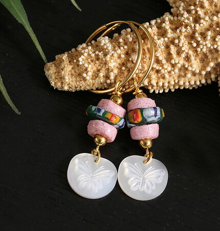 Iridescent Butterfly Earrings