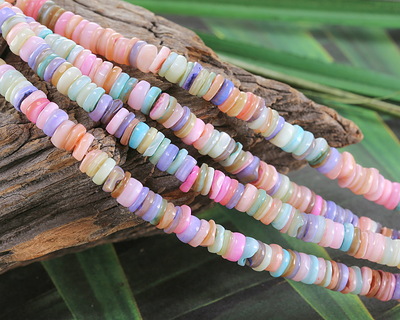 Wildflowers Mix Mussel Shell Heishi 1-2x5-6mm