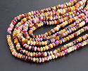 Honey Tiger Eye Multi-Color (dyed) Faceted Rondelle 2x4mm