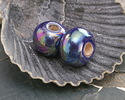 Mykonos Ceramic Iridescent Cobalt Rondelle 10x13mm