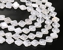 Rock Crystal Quartz Faceted Quatrefoil 13mm