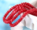 Candied Strawberry Agate Rondelle 5x8mm