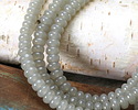 Grey Opal Glass Rondelle 5x8mm