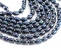 Midnight Blue Freshwater Rice Pearl 7-8mm