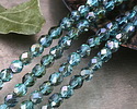 Czech Glass Twilight Ocean Water Fire Polished Round 6mm