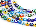 Millefiori Glass Multi-color Evil Eye Coin 11.5-12mm