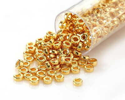 Miyuki 24kt Gold (plated) Spacer Bead 3mm