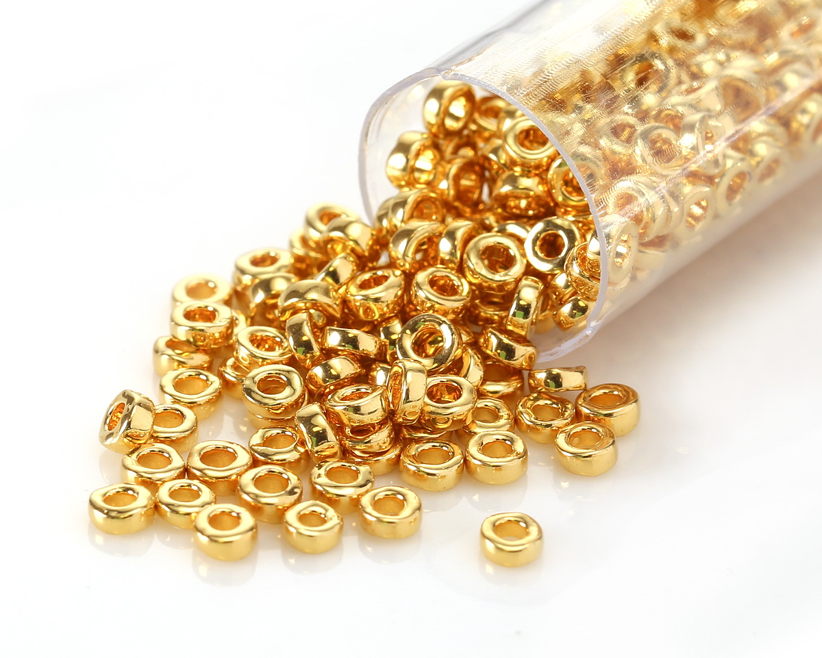 Miyuki 24kt Gold (plated) Spacer Bead 3mm