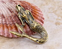 Mykonos Antique Brass (plated) Mermaid Pendant 32x47mm