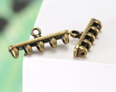 Cymbal Rozos V Antique Brass (plated) Ending for SuperDuo 20x8mm