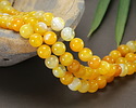 Yellow Line Agate Round 8mm