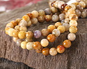 Indonesian Fossil Coral Round 8mm