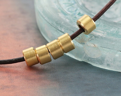 Mykonos Solid Brass Large Hole Barrel 4x6mm
