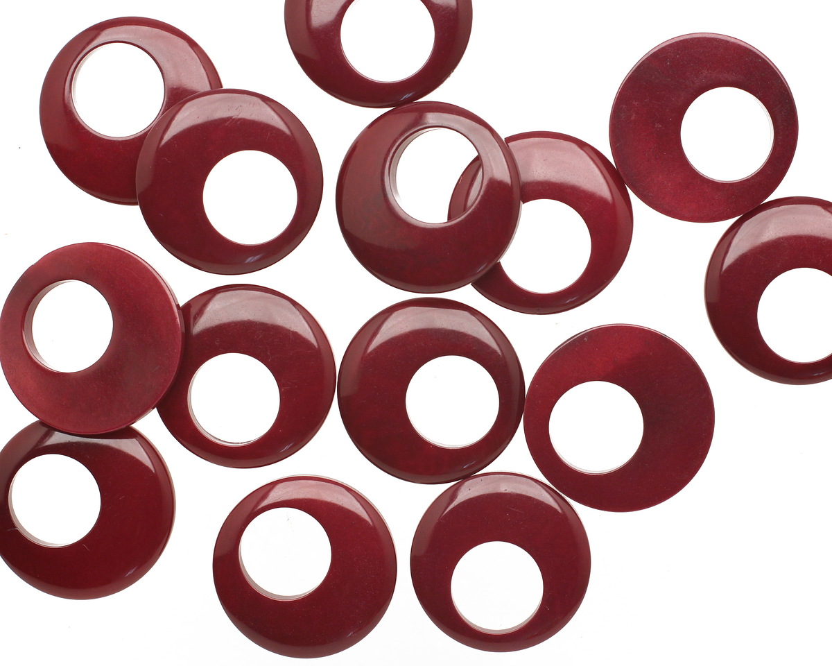 Tagua Nut Merlot Gypsy Hoop 25mm