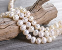 Pearly White Freshwater Potato Pearl 6-6.5x6-7.5mm