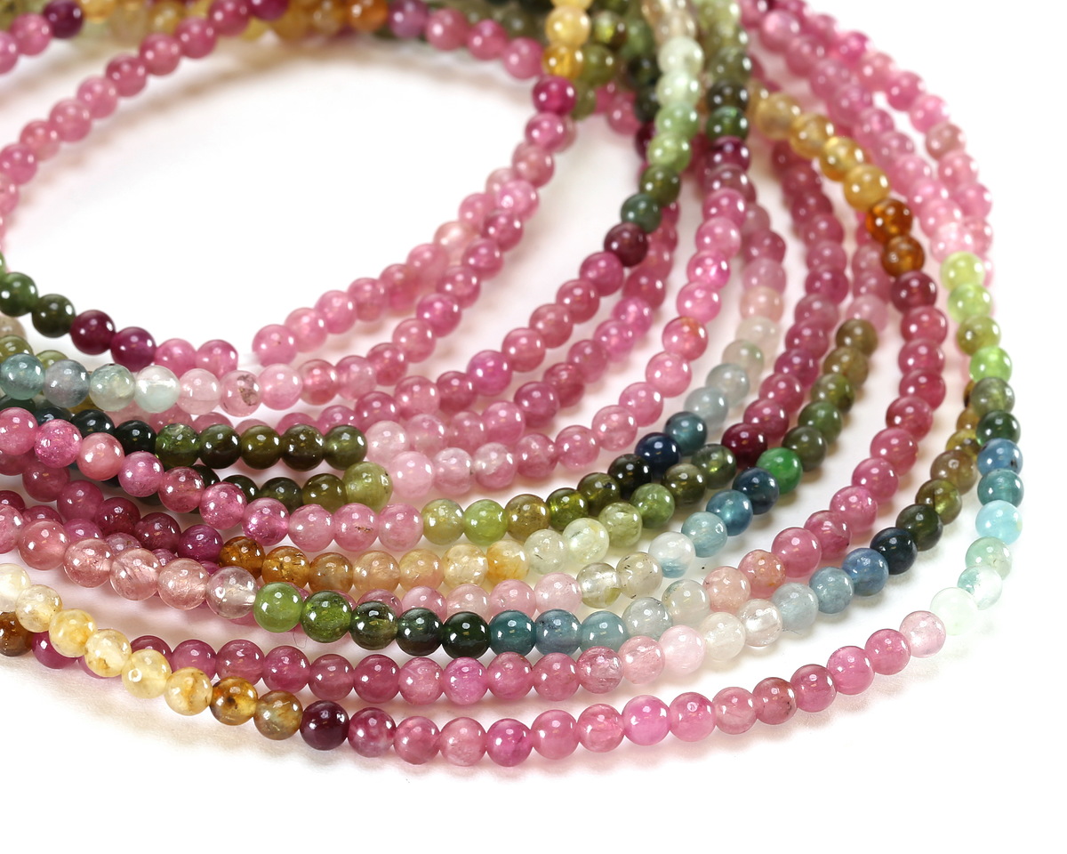 Tourmaline (AA - Ombré) Round 4mm, loop