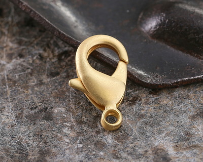 Matte Gold (plated) Lobster Clasp 19x11mm